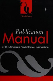 Publications manual of the American Psychologcal Association.