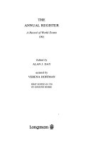 The annual register : a record of world events 1991 /