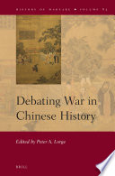 Debating war in Chinese history