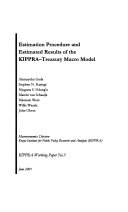 Estimation procedure and estimated results of the KIPPRA-Treasury Macro Model /