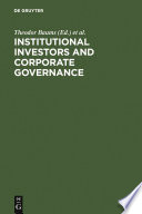 Institutional investors and corporate governance
