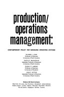 Production operations management: contemporary policy for managing operating systems /