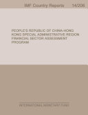 People's Republic of China : Hong Kong Special Administrative Region, financial sector assessment program, insurance core principles, detailed assessment of observance. /