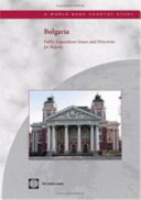 Bulgaria, public expenditure issues and directions for reform