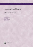 Measuring social capital an integrated questionnaire /