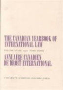 The Canadian yearbook of international law, 1990