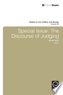 Studies in law, politics, and society the discourse of judging /