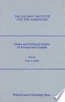 Crime and criminal justice in Europe and Canada