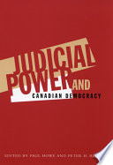 Judicial power and Canadian democracy