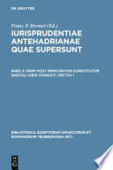 Iurisprudentiae antehadrianae quae supersunt