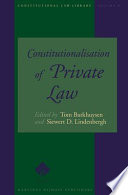 Constitutionalisation of private law