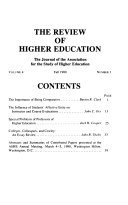 Review of higher education.