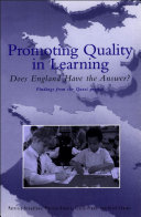 Promoting quality in learning does England have the answer? /