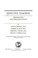 Effective teaching : preparation and implementation /