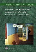 Governance, management, and accountability in secondary education in Africa
