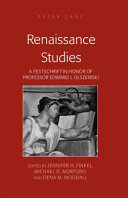Renaissance studies : a festschrift in honor of professor Edward J. Olszewski /
