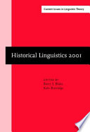Historical linguistics 2001 selected papers from the 15th International Conference on Historical Linguistics, Melbourne, 13-17 August 2001 /