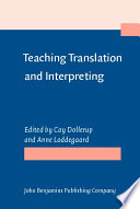Teaching translation and interpreting training, talent, and experience /
