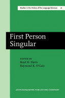 First person singular papers from the Conference on an Oral Archive for the History of American Linguistics (Charlotte, N.C., 9-10 March 1979) /