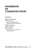 Handbook of communication. /