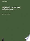 Trübner's Deutsches Wörterbuch /