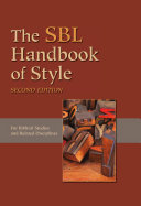 The SBL handbook of style /