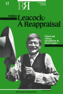 Stephen Leacock A Reappraisal /