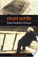 Must write Edna Staebler's diaries /