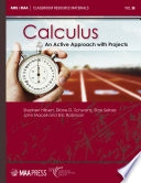 Calculus an active approach with projects /