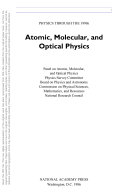 Atomic, molecular, and optical physics