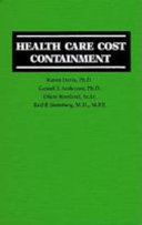 Health care cost containment /