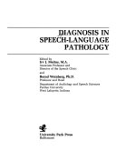 Diagnosis in speech-language pathology /