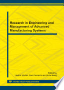 Research in engineering and management of advanced manufacturing systems : selected, peer reviewed papers from the 4th International Conference on Management of Manufacturing Systems (MMS 2014), October 1-3, 2014, High Tatras, Slovakia /