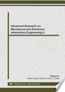 Advanced research on mechanical and electronic information engineering II : selected, peer reviewed papers from the 2014 2nd International Conference on Mechanical and Electronic Engineering (ICMEE 2014), June 21-22, 2014, Wuhan, China /