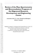Review of the mass spectrometry and bioremediation programs of the Edgewood Research, Development and Engineering Center