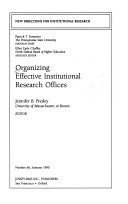 Organizing effective institutional research offices /