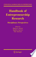 Handbook of Entrepreneurship Research Interdisciplinary Perspectives /