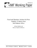Fiscal and monetary anchors for price stability : evidence from Sub-Saharan Africa /