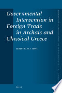 Governmental intervention in foreign trade in archaic and classical Greece
