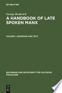 A handbook of late spoken Manx