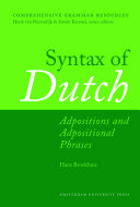 Syntax of Dutch : Adpositions and Adpositional Phrases /