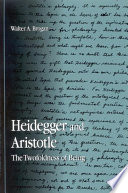 Heidegger and Aristotle the twofoldness of being /