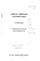 African theology in its social context /