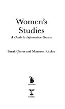 Women's studies : a guide to information sources /