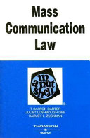 Mass communication law in a nutshell /