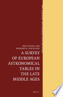 A survey of European astronomical tables in the late Middle Ages
