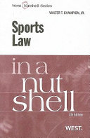 Sports law in a nutshell /