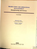 Production and operations management : manufacturing and services /