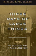 These days of large things the culture of size in America, 1865-1930 /