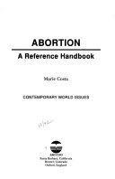 Abortion : A reference handbook: contemporary world issues /